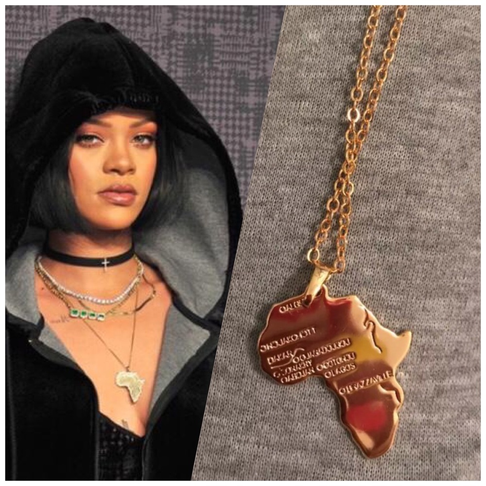 Gold Plated Africa Necklace *NEW*